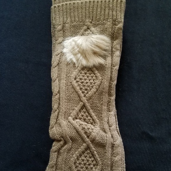 Accessories - Tan cable knit leg warmers boot cuffs